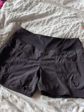 Prana Black Women's Athletic Shorts with Wide Waistband